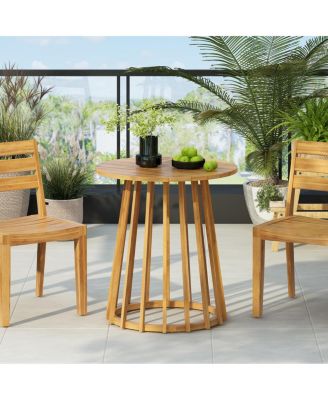 Outdoor Round Top Acacia Wood Dining Table,Round Bistro Table