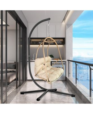 Egg Swing Chair with Stand & Cushion (Indoor/Outdoor)