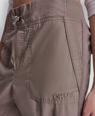 Women's High-Rise Cotton Poplin Bungee Joggers