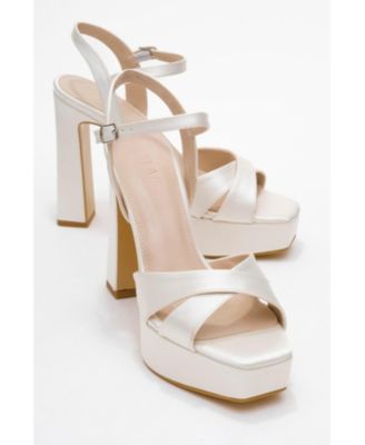 women's Yulia Cross-Strap Platform Heel Sandal
