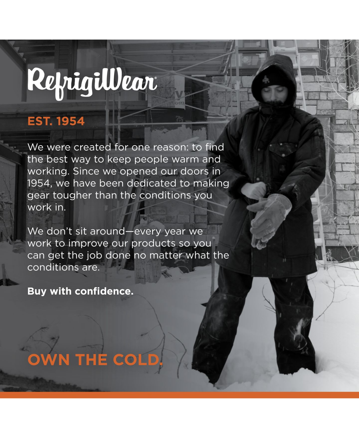 Мужская утеплённая зимняя парка RefrigiWear Iron-Tuff Ice, -50°F, больших размеров, цвет: Тёмно-синий — фото 11