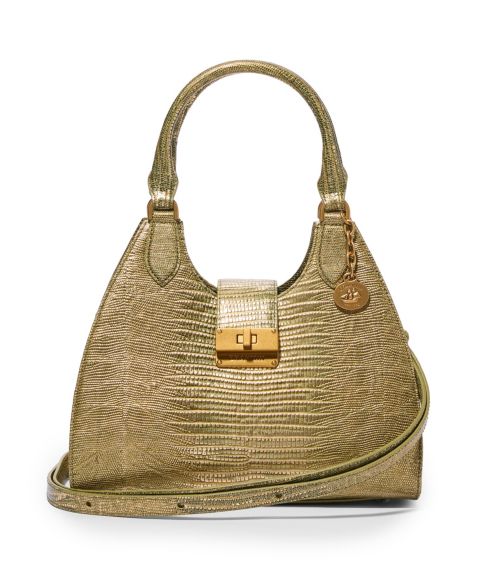 Женская сумка Brahmin Adrian Bachata Small Leather Satchel, цвет: Оливковый