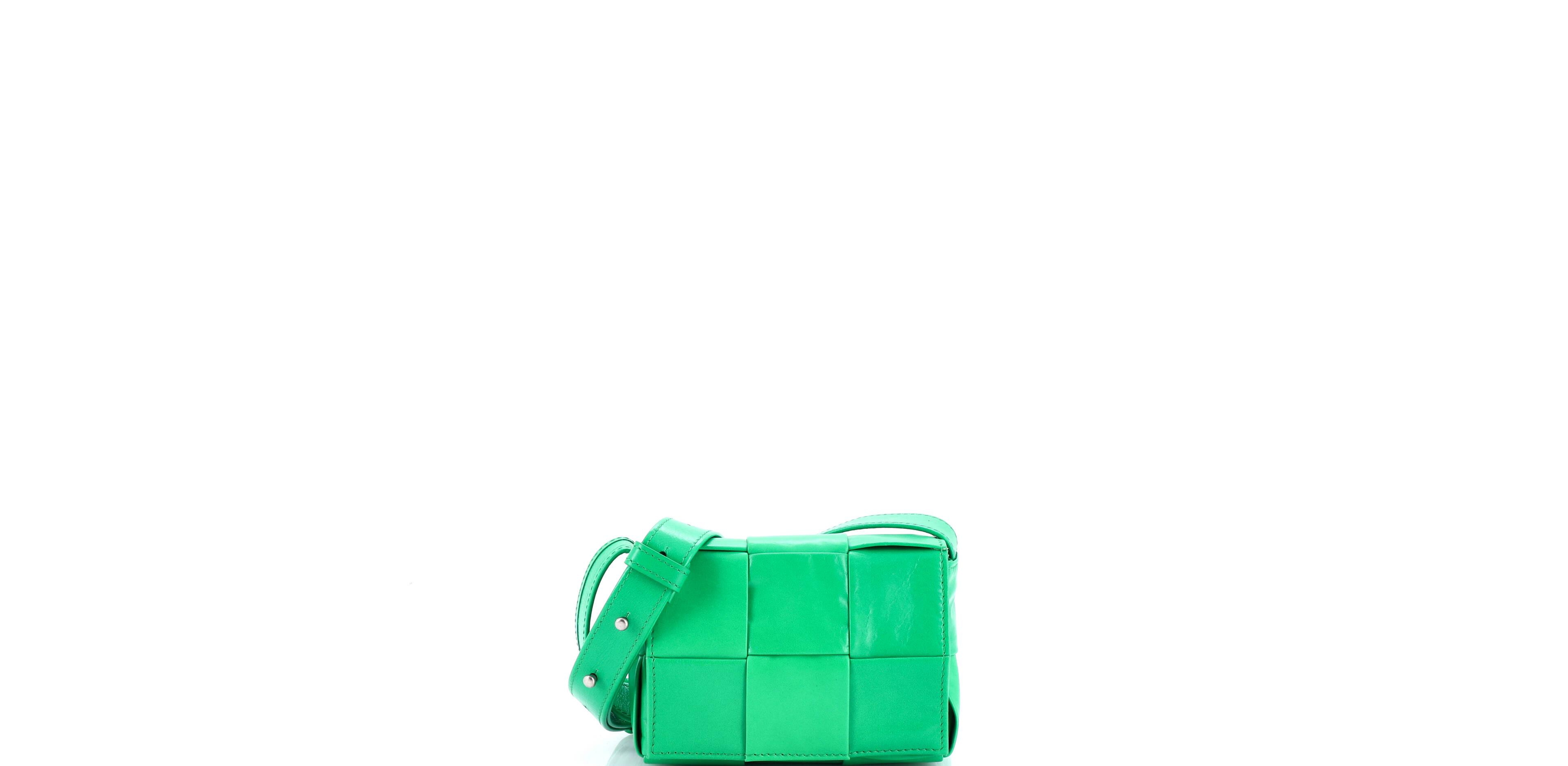 Pre-Owned Bottega Veneta Candy Cassette Crossbody Bag Maxi Intrecciato Leather