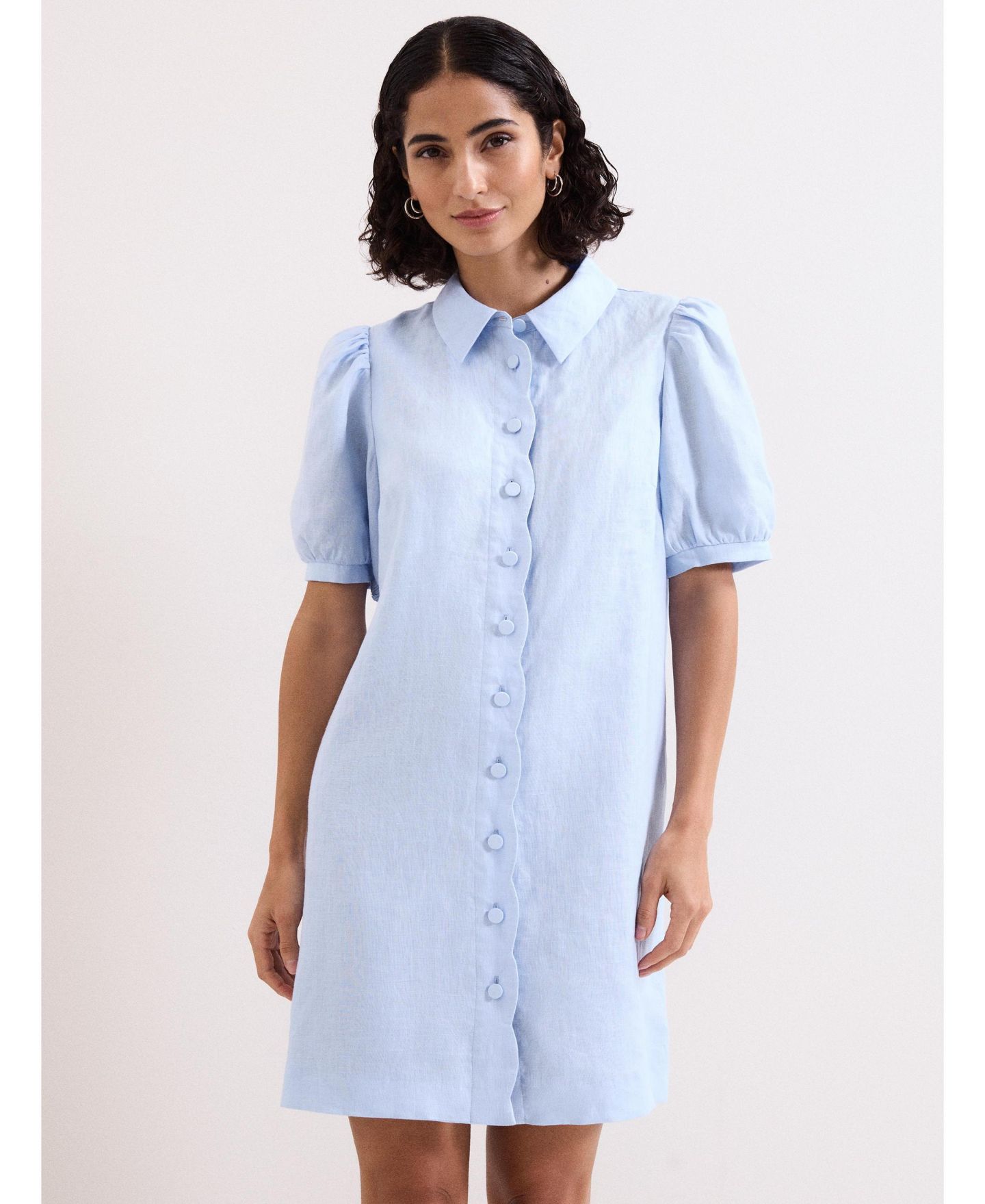 Женское платье Phase Eight Candice Linen, цвет: Бледный синий — фото 2