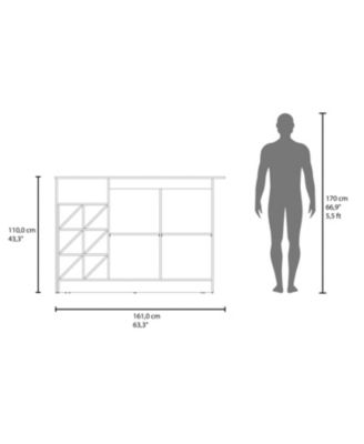 OKER kitchen cabinet with island, bottle rack, and shelves for organizing your home