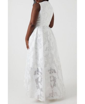 Women's Plunge Neck Maxi Wedding Dress