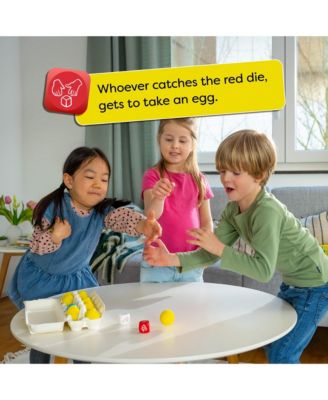 Dancing Eggs:  Active Kids Game for Ages 5+, Award-Winning Fast-Paced Party Games for Adults and Family with Bouncing Rubber Eggs and Dice