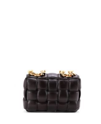 Cassette Chain Crossbody Bag Padded Maxi Intrecciato Leather