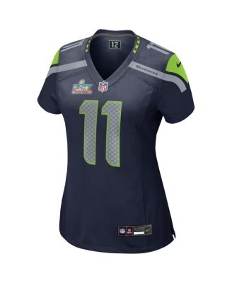 Women's Jaxon Smith-Njigba College Navy Seattle Seahawks Super Bowl LX Patch Game Jersey