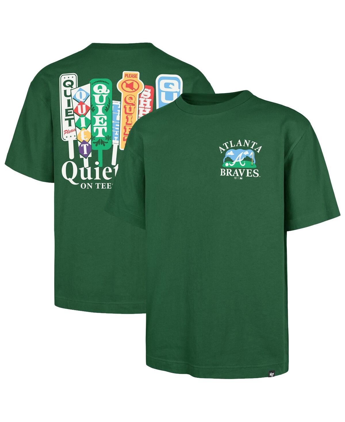 47 Brand Mens Green Atlanta Braves Plackard Foundation TShirt  Green