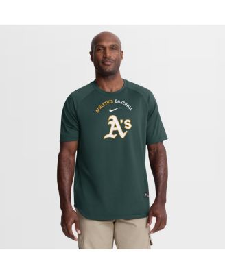 Men's Green Athletics Authentic Collection Batting Practice Pre-Game Raglan Dri-FIT T-Shirt