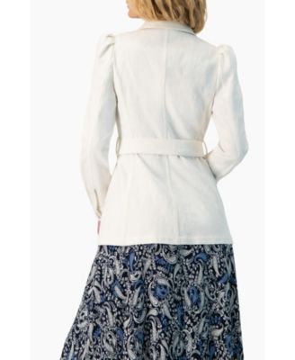 Women's Long Biker Jacket with Belt