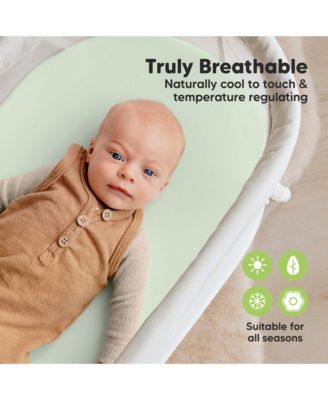 2-Pack Isla Waterproof Bassinet Sheets for Boy, Girl, Baby Fitted Bassinet Mattress Protector Cover