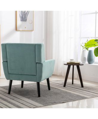 Modern Soft Velvet Accent Chair Dining Chair Bedroom Chair With Legs