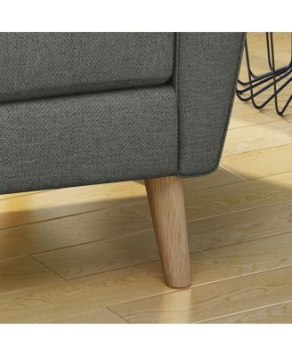 Mid Century Fabric Channel Stitch Club Chair