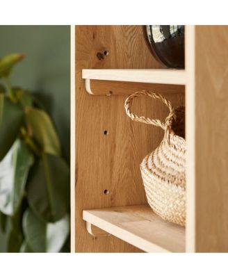 Soho 180 tall bathroom unit in oak