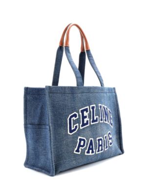 Large Cabas Thais Tote Denim with Applique