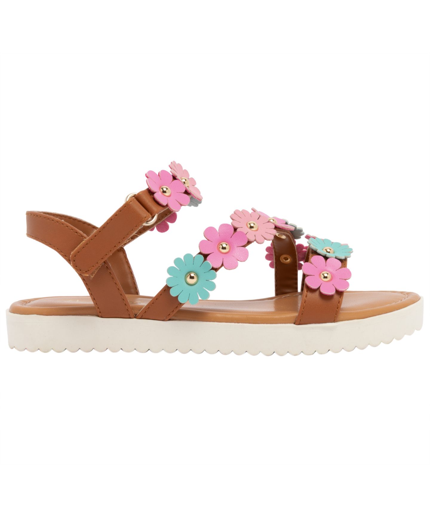 Сандалии Sugar Swift Buckle Sandals для девочек, цвет: Коричневый разноцветный — фото 2