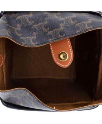 Strap Box Top Handle Bag Triomphe Coated Canvas