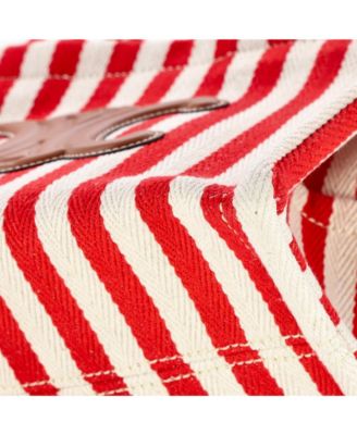 Small Cabas Thais Tote Triomphe Striped Canvas