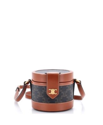 Small Tambour Bag Triomphe Coated Canvas