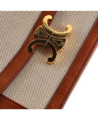 Medium Triomphe Shoulder Bag Canvas with Leather