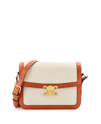 Medium Triomphe Shoulder Bag Canvas with Leather