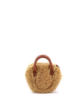 Medium Heart Bag Shearling with Leather