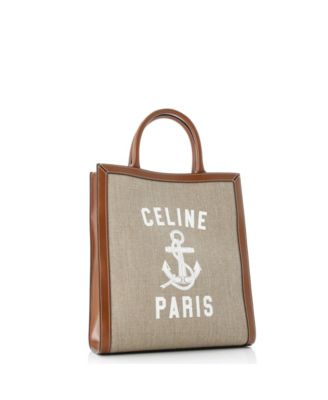 Small Vertical Cabas Tote Printed Canvas and Leather