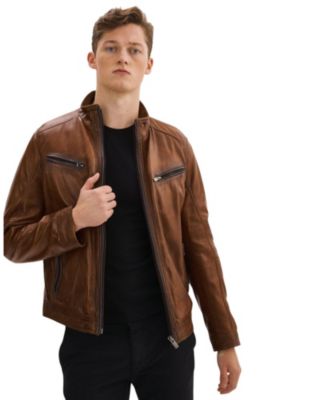 Men's GUNNAR Leather Biker Jacket
