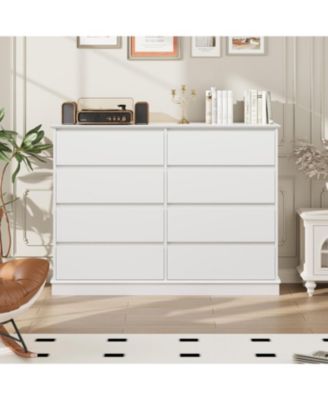 8 Drawer Double Dresser for Bedroom, 51" Wide Modern Chest, Storage Organizer for Bedroom, Living Room, Hallway