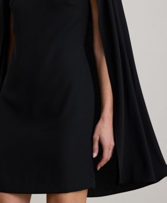 Women's Georgette Cape Dress