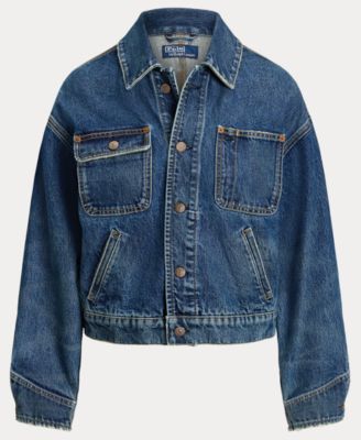 Women's Spread Collar Denim Jacket