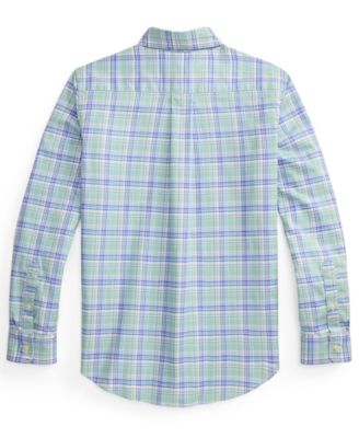 Boys' 8-20 Plaid Performance Oxford Shirt