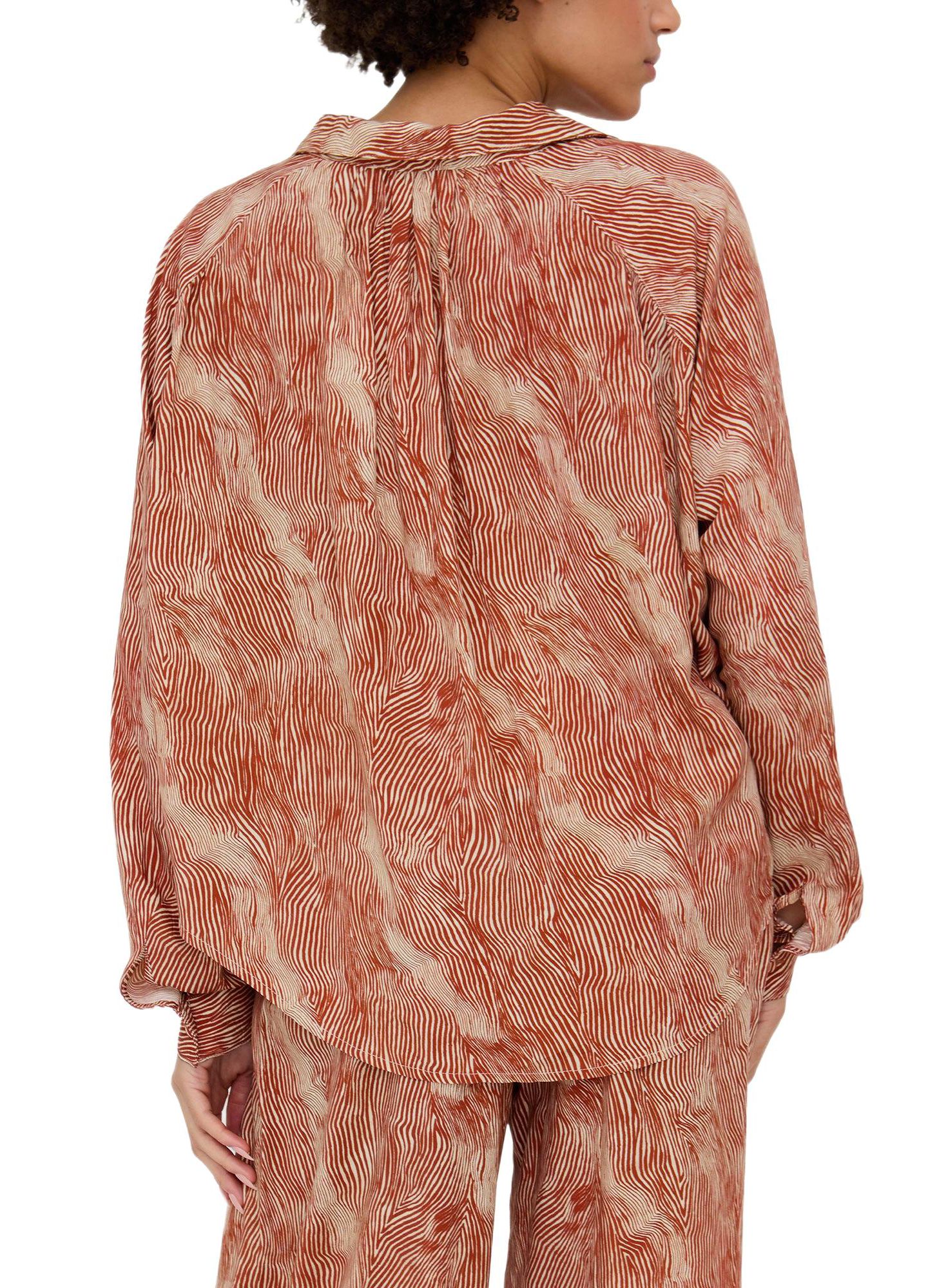 Женская рубашка Raffya Ginger Button Down Tiger Print, цвет: Оранжевый — фото 2