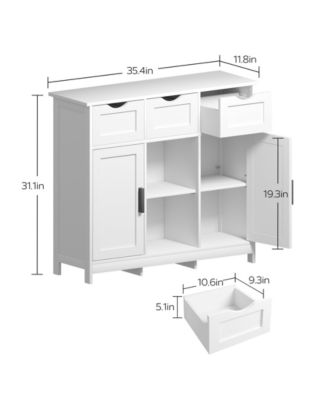 Storage Cabinets, Wooden Floor Cabinet, with Drawers and Shelves Storage Cabinets, Accent