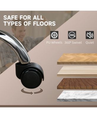 Massage Office Chair with Foot Rest Executive Chair 6 Vibration Points and Adjustable Height