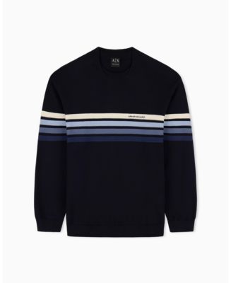 A|X Armani Exchange Men's 4 Stripes Cotton Sweater - Macy's
