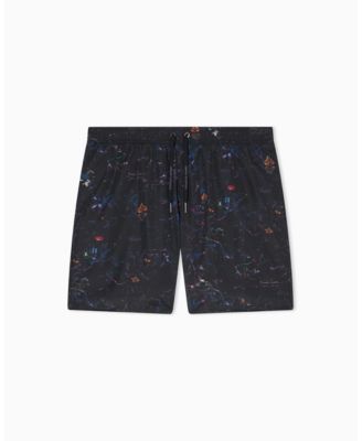 Men's Flower Print Swim Trunk