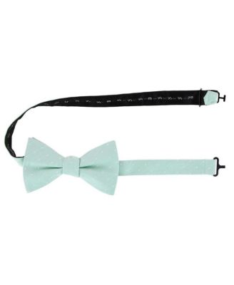 Men's Churchill Chambray Polka Dot Linen Blend Bow Tie