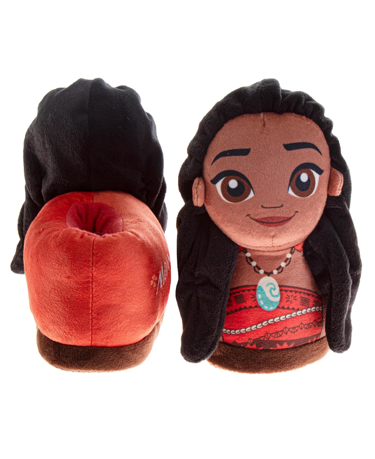 Disney Toddler Moana Plush Slippers Soft Cozy Warm Island Princess Comfort Fit NonSlip Sole (Toddler 5-10 / 11-1)
