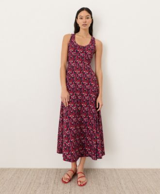Women's Fit & Flare Open Back Maxi Dress Made With Organic Cotton