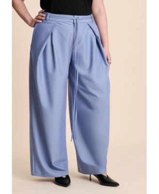 Women's Pleat Detail Trouser With Long Belt
