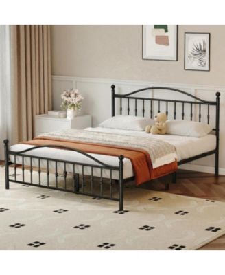 Twin Over Twin Metal Bunk Bed with Stairs, Heavy Duty Frame with Guardrails & Steel Slats, Space Saving Bed
