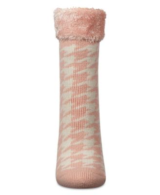 Women's Houndstooth Plush Cabin Socks