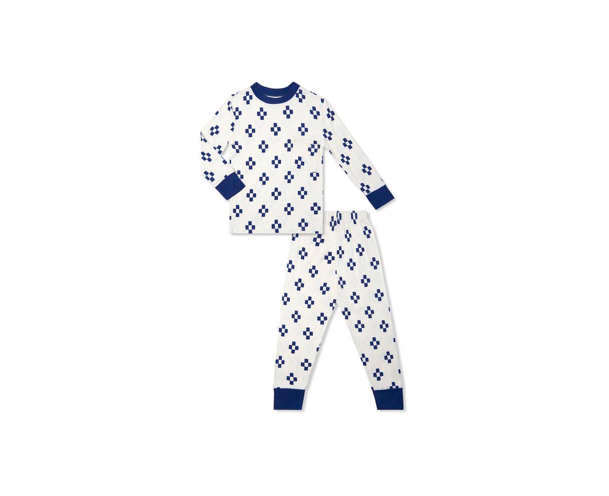 Everly Grey Toddler Girls 2T - 4T Emerson Fitted Long Sleeve Two-Piece Pajamas - Geo