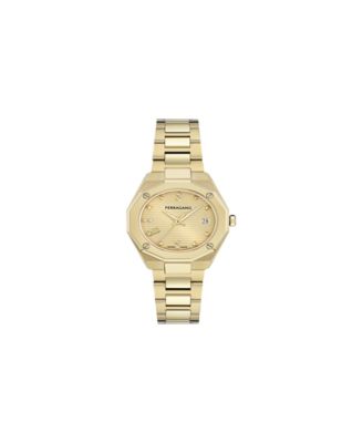 Women's Gold Stainless Steel Bracelet Watch, 28mm