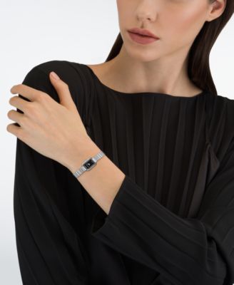 Women's Silver Stainless Steel Bracelet Watch, 15x20mm