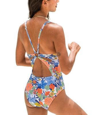Women's Classic One-Piece Swimsuit with Back O-Ring Detail