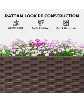 Plastic Raised Garden Bed with Legs, Self Watering Planter Boxes